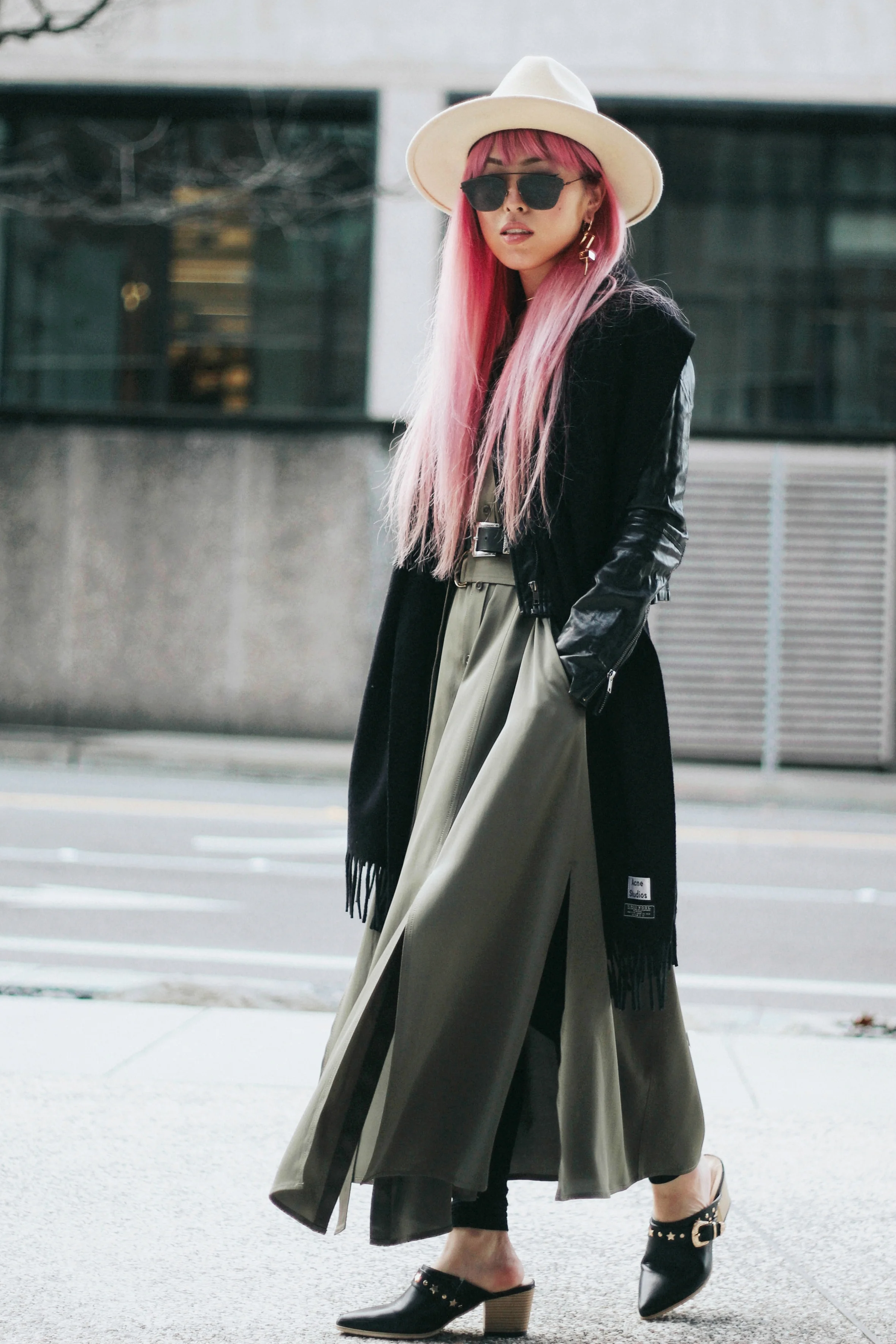 3 Ways To Wear A Shirt Dress // Second Look: Dress + Biker